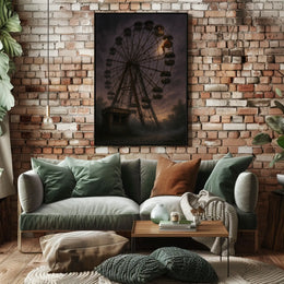 Eerie Ferris Wheel At Dusk Poster