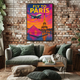 Fly To Paris Poster