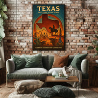 Texas Legends Western Adventure Cultural or Heritage Poster