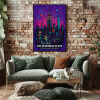 New York Dreamscape: Vibrant Cityscape Urban or Cityscape Poster