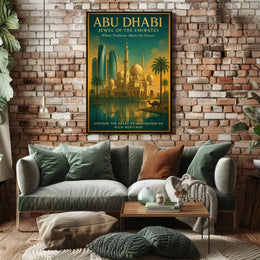 Abu Dhabi Wonders Tradition Meets Modernity Travel Poster
