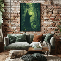 Mysterious Enchanted Forest Ritual in Fantasy or Mythology Poster PosterGoat
