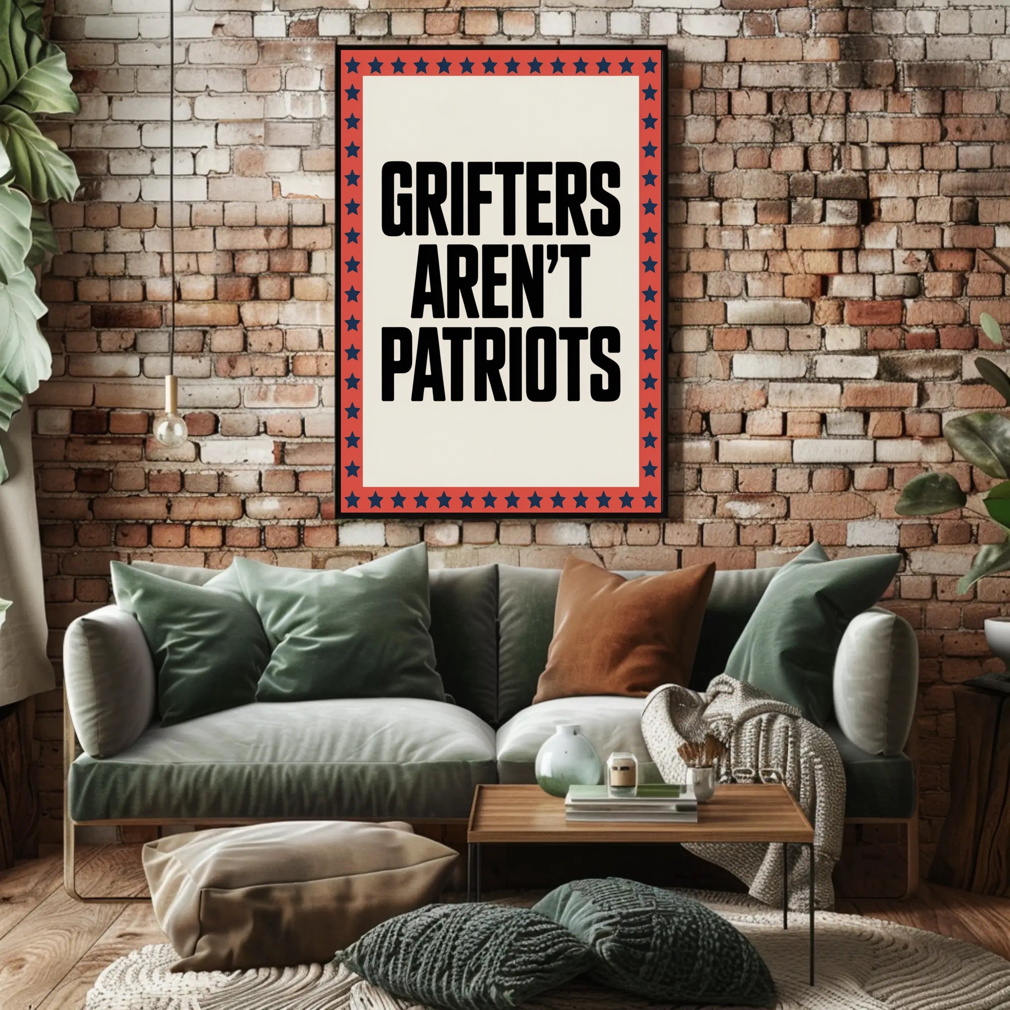 Grifters Aren't Patriots Political or Propaganda Poster