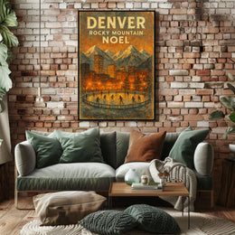 Denver Rocky Mountain Noel Poster