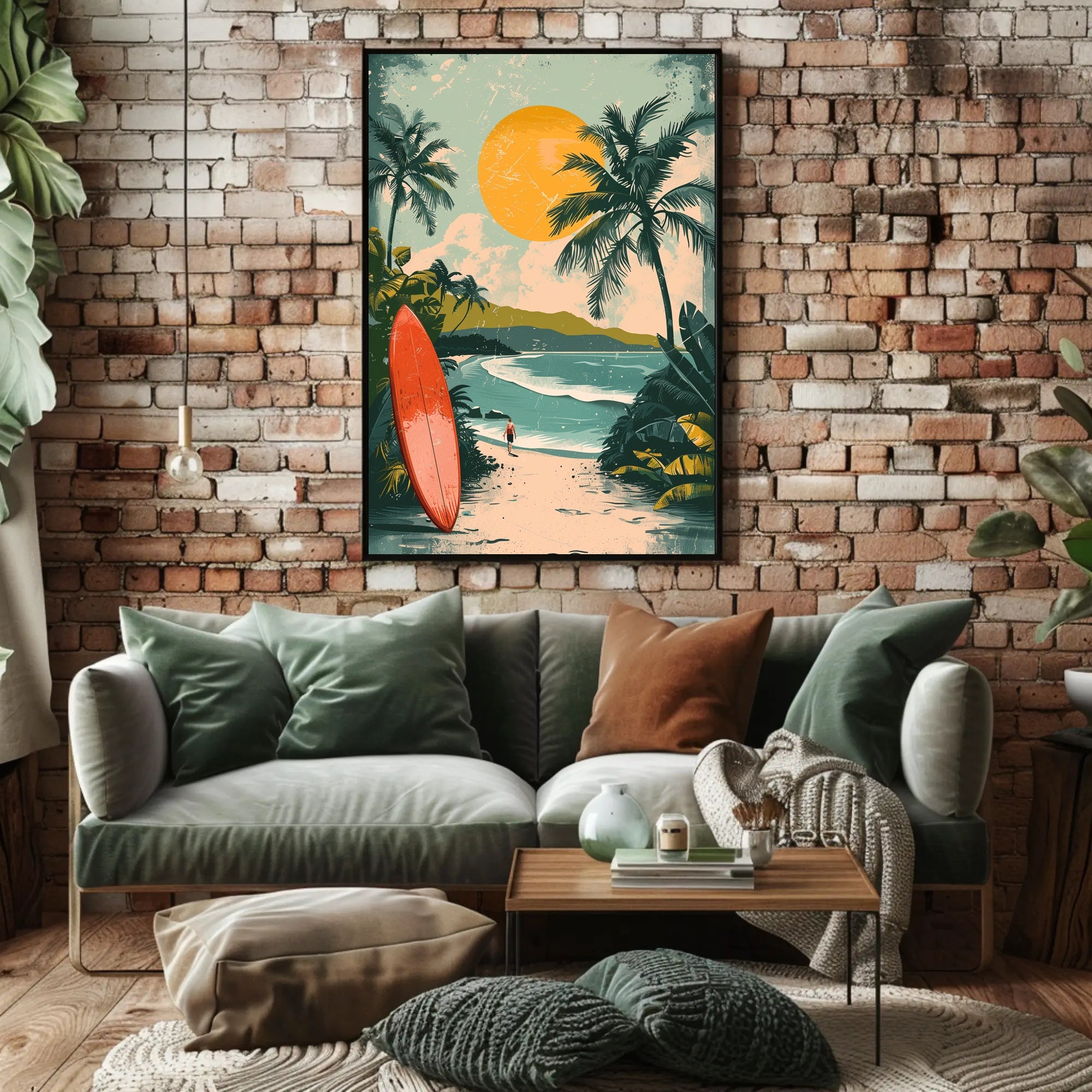 Whimsical Panda Relaxing on Watermelon Poster Art PosterGoat