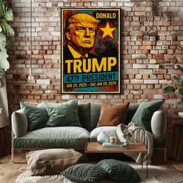 Donald Trump 47th President of the United States Graffiti Pop Art Poster