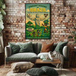 Vibrant Visions of Brazil Poster
