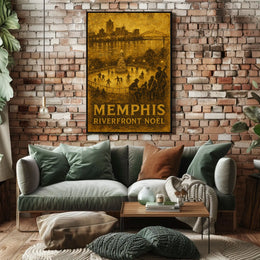 Memphis Riverfront Noël Poster