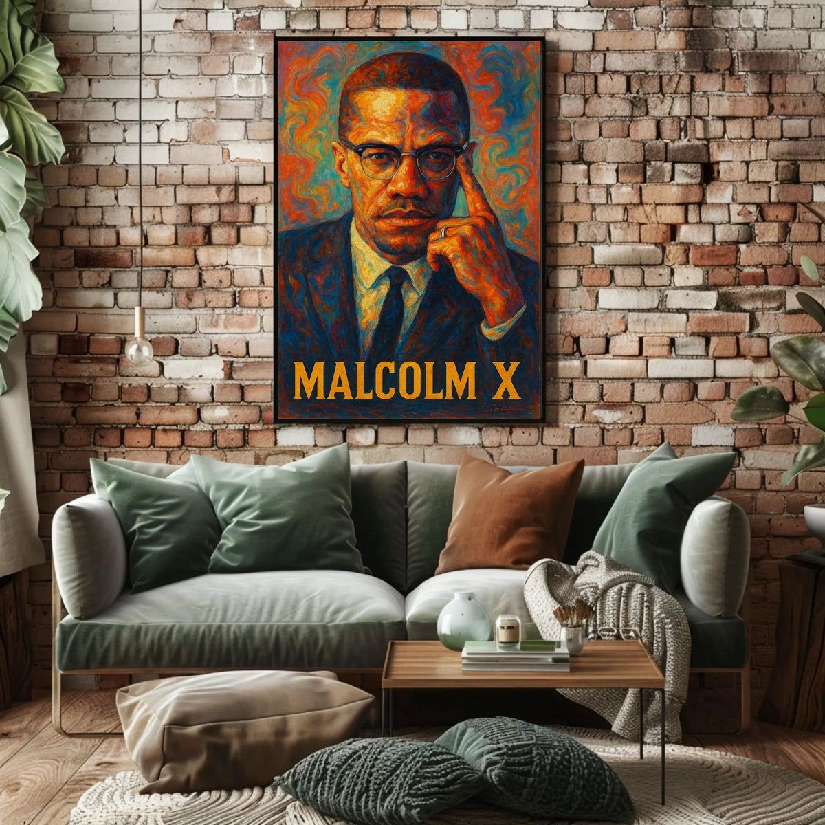 Malcolm X Iconic Portrait Poster