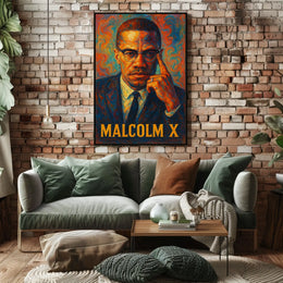 Malcolm X Iconic Portrait Poster