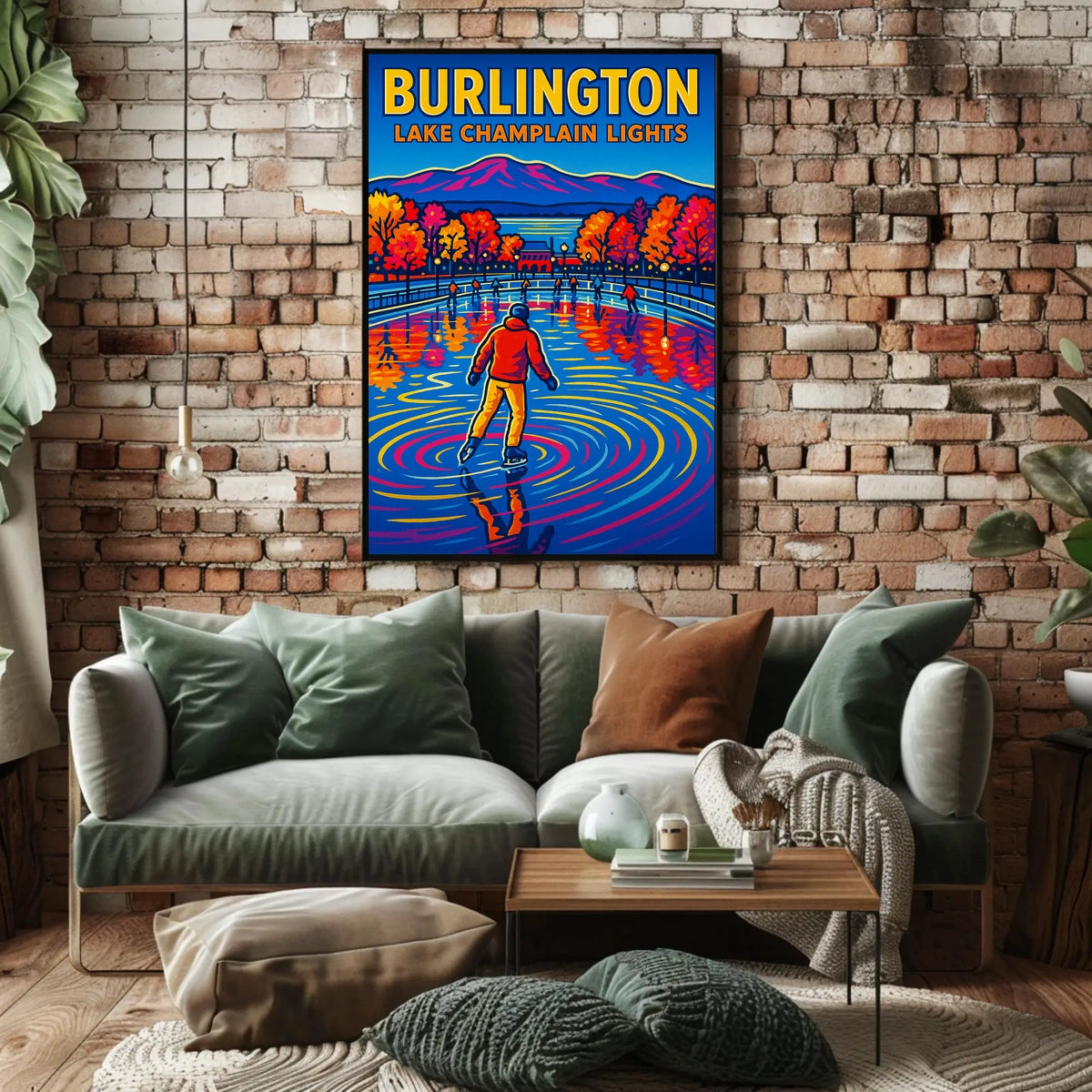 Burlington Lake Champlain Lights Poster