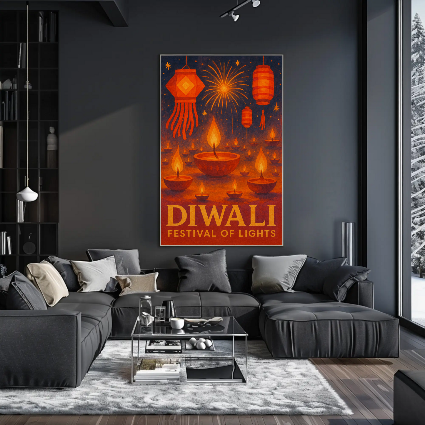 Diwali Festival of Lights Travel Poster