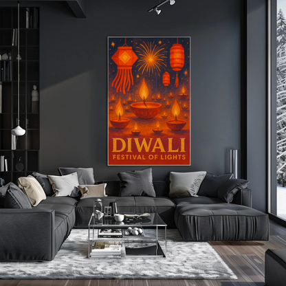 Diwali Festival of Lights Travel Poster
