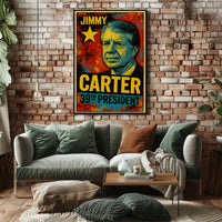Jimmy Carter 39th President of the United States Graffiti Pop Art Poster