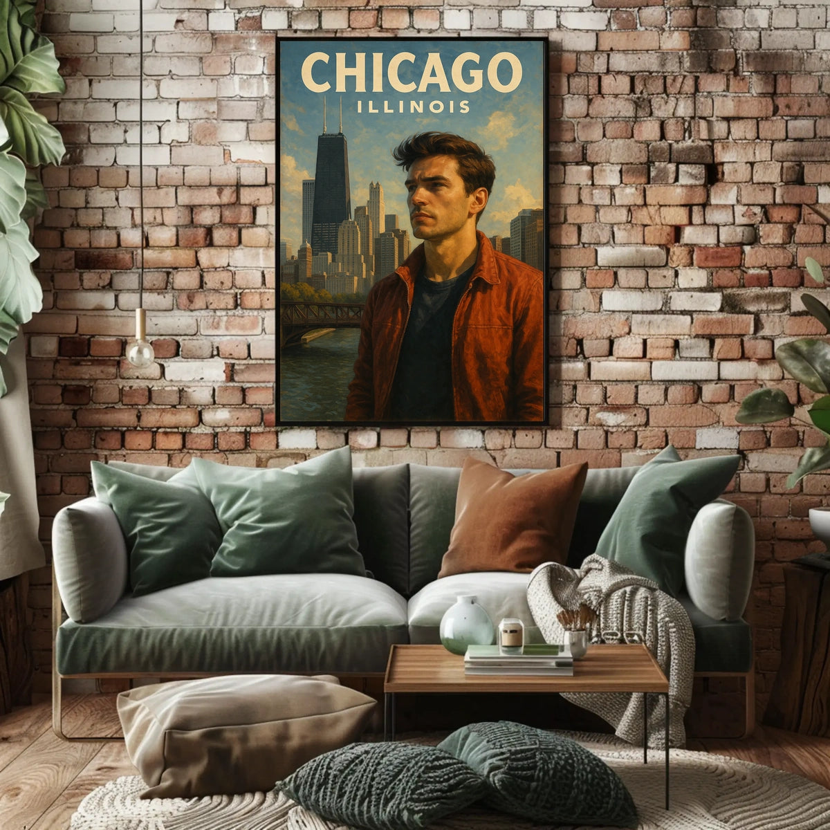 Chicago Skyline Portrait Poster