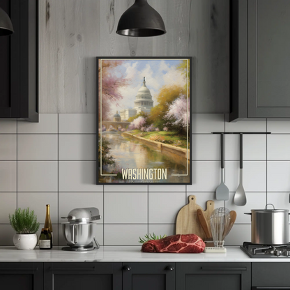 Washington DC United States Vintage Poster