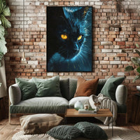 Enigmatic Feline Art Print Poster for Home Decor PosterGoat