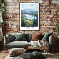 Portland Scenic View Poster PosterGoat