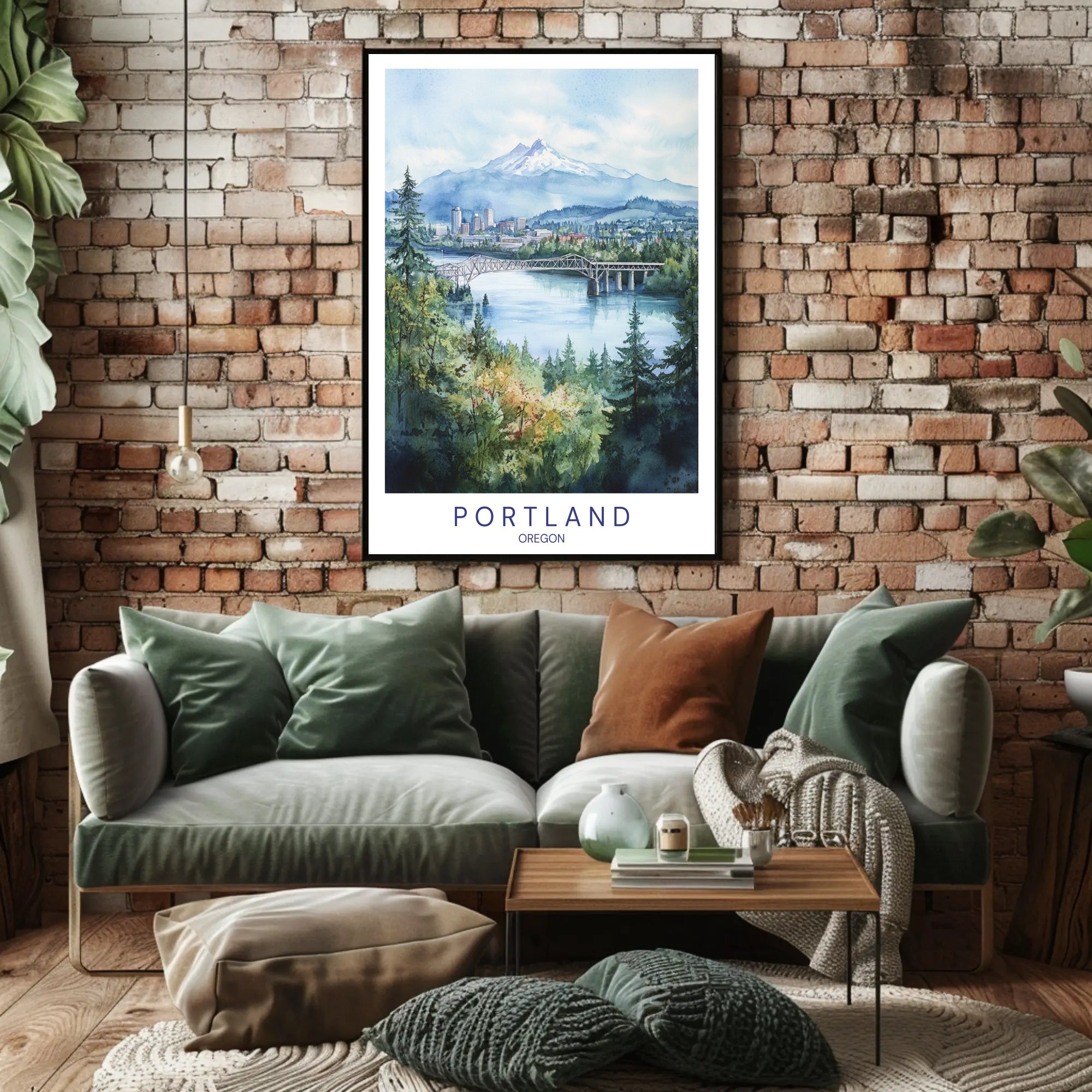 Portland Scenic View Poster PosterGoat