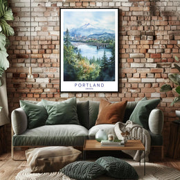 Portland Scenic View Poster PosterGoat