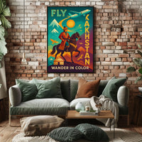 Fly Kazakhstan Wander In Color Poster
