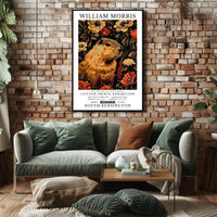 William Morris Exhibition with Capybara Artistic Poster