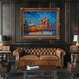 Moscow, Russia Winter Wonderland Poster