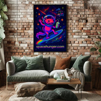 Axolotl Cosmic Adventure in Space or Astronomy Poster