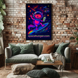 Axolotl Cosmic Adventure in Space or Astronomy Poster