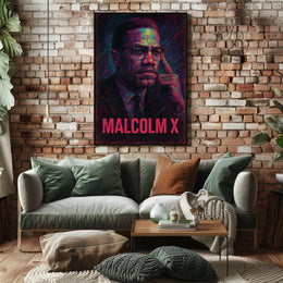 Malcolm X Iconic Leader Poster