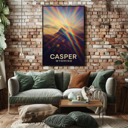 Casper Wyoming Vibrant Perspective Impressionism Poster