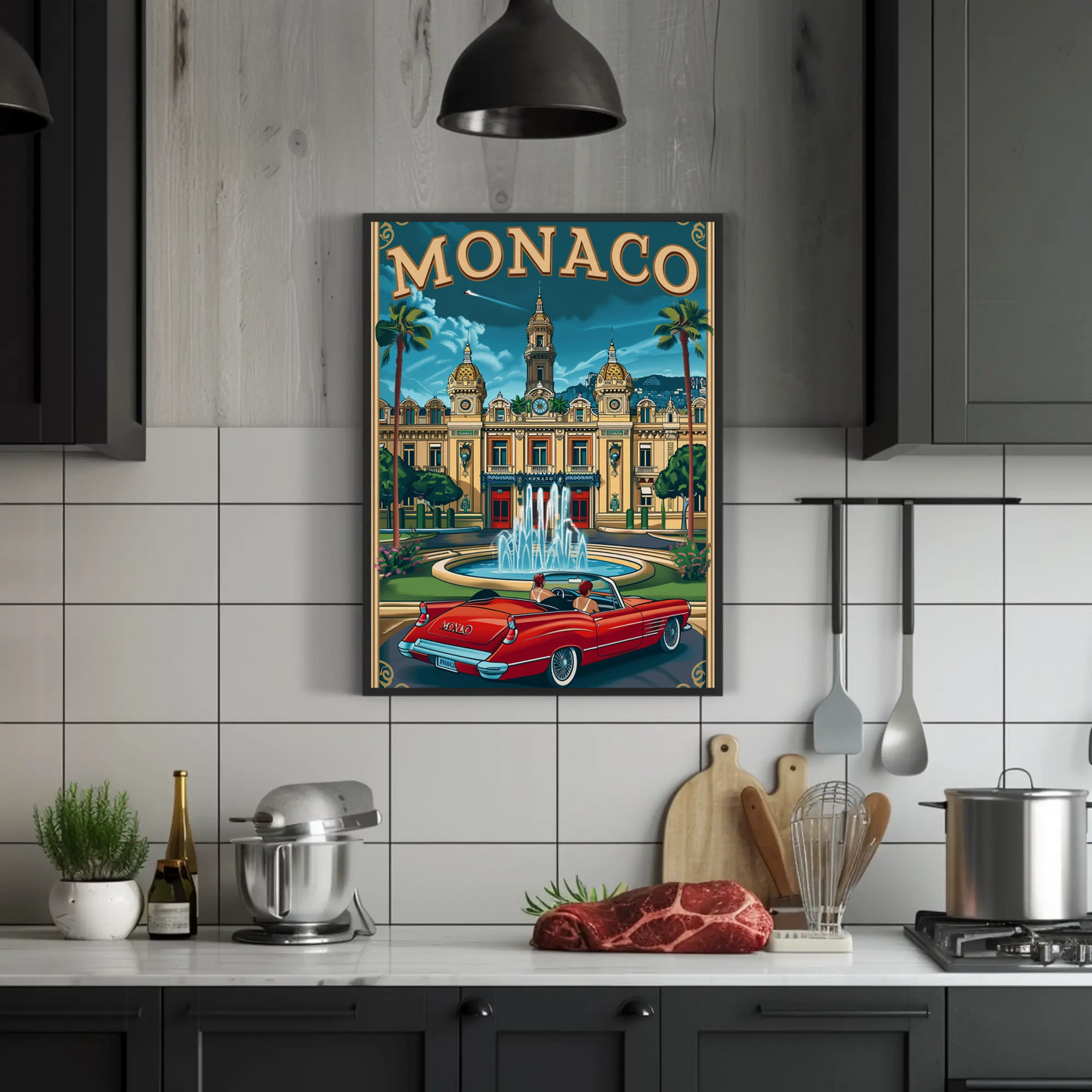 Elegant Monaco Vintage Poster