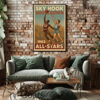1962 Sky Hook Showdown Retro Sports Poster