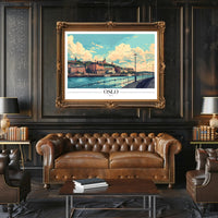 Oslo Waterfront Illustration Urban or Cityscape Poster