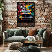 Vibrant Urban Ride Poster PosterGoat