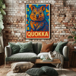 Quokka Mosaic Art Poster