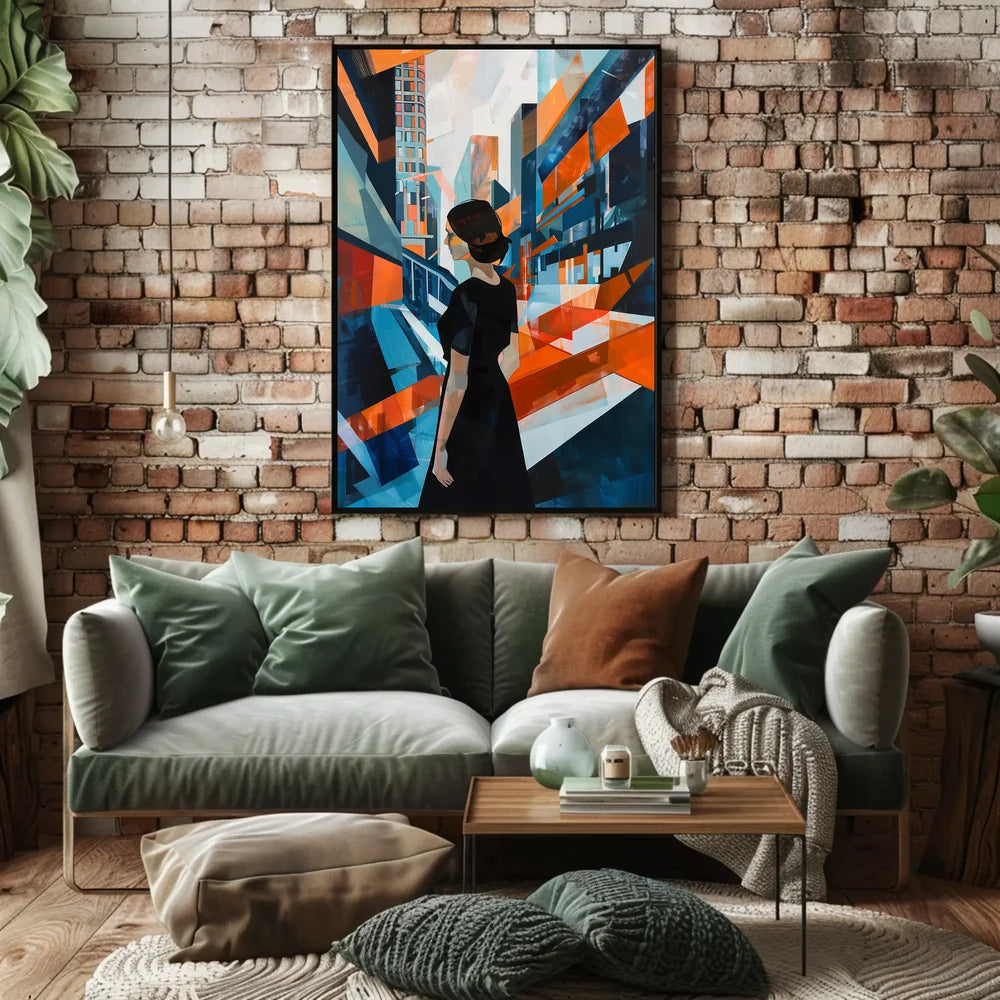 Urban Elegance: Abstract Cityscape with Modern Flair
