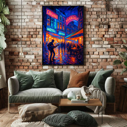 Neon Nightlife Vibes Poster PosterGoat