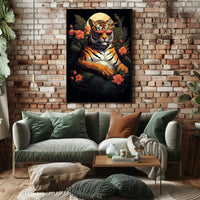 Tiger sunglasses jungle scene – Artistic Animal Poster