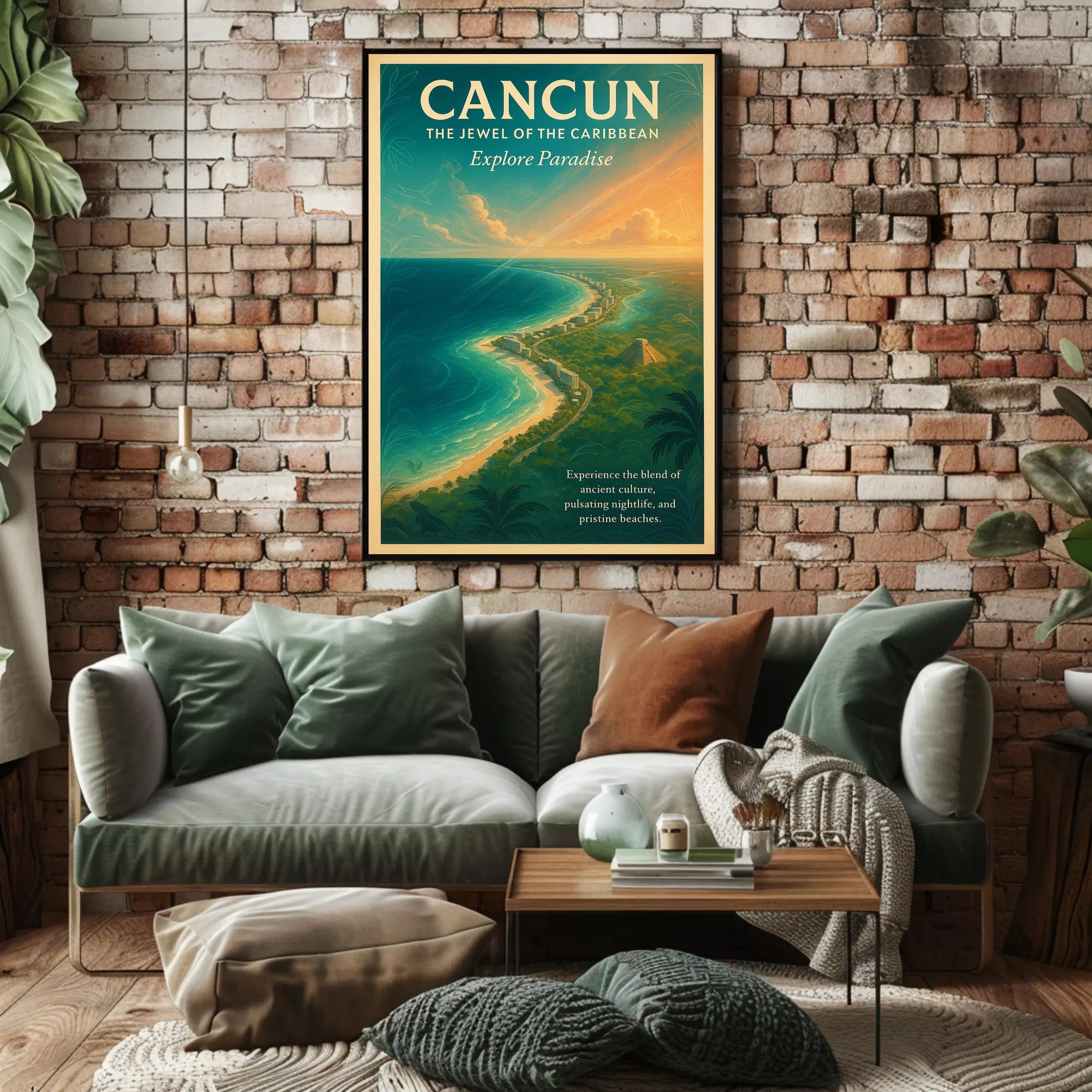 Cancun The Jewel of the Caribbean Poster PosterGoat