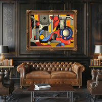 Vibrant Abstract Geometric Pop Art Poster Print