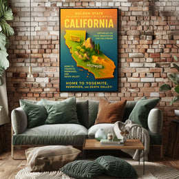 California The Golden State Poster