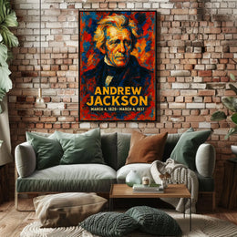 Andrew Jackson 7th President of the United States Glitch Hop Art Poster