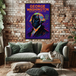 George Washington Neon Liberty Historical or Presidential Poster