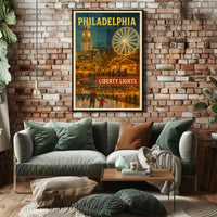 Philadelphia Liberty Lights Poster