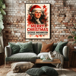 George Washington Jolly 47th President Christmas Poster