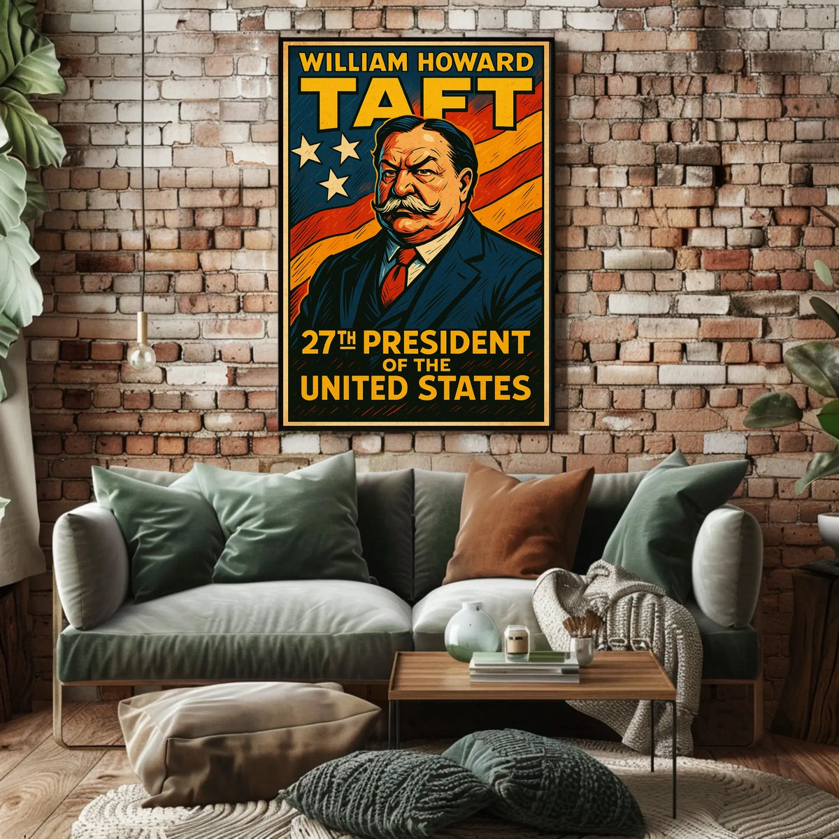 William Howard Taft 27th President Poster Vintage Wall Art