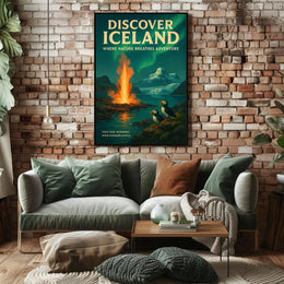 Discover Iceland Adventure Poster Art Print PosterGoat