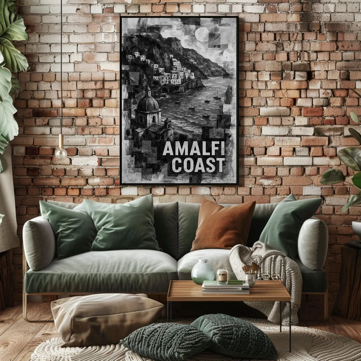 Amalfi Coast Poster Wall Art For Living Rooms Decor