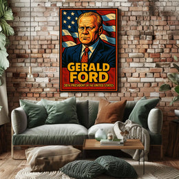 Gerald Ford 38th President Poster Museum Quality Wall Art